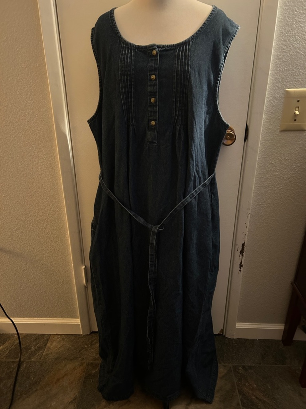 Vermont Country Store Blue Denim Maxi Jumper
